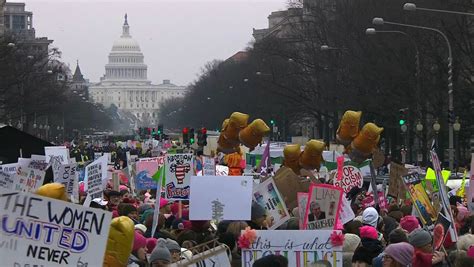 Women’s marches vow ‘to keep pushing’ for change as leaders